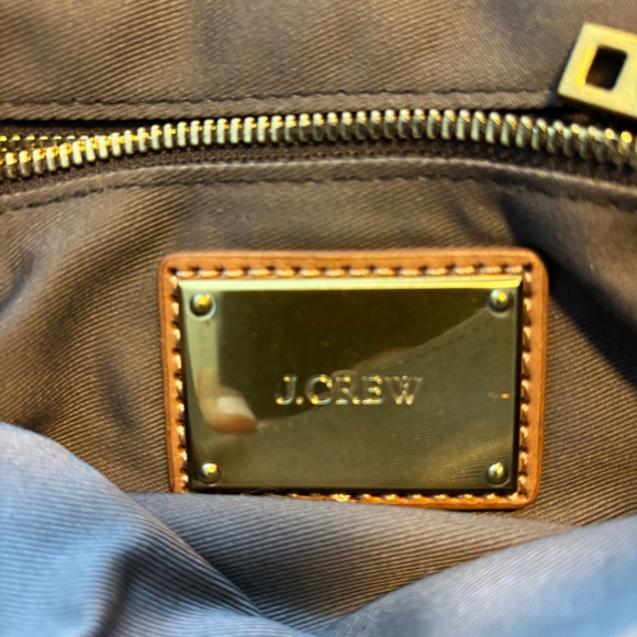 J Crew Clutch Bag Leather Tan Shoulder Strap - Picture 5 of 5